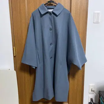 오버 사이즈 블루 코트