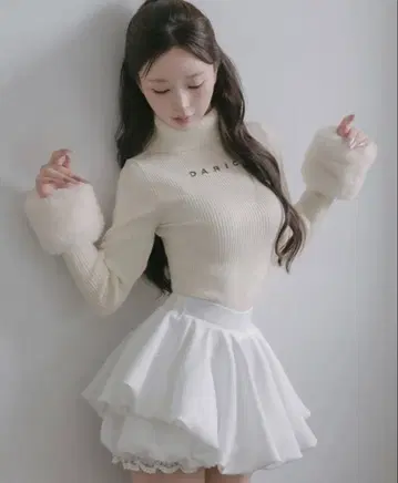 Darich 다리치 스무스 퍼 리브 니트탑