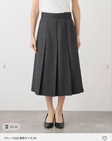 저널 스탠다드 헤링본 플리츠 스커트 베이크루즈