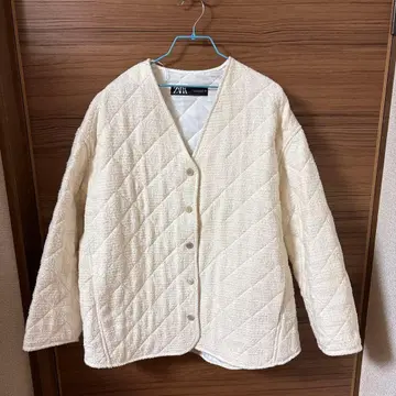 ZARA 아이보리 퀼팅 자켓 L