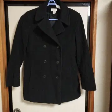 BROOKS 346 블랙 울 피 코트 S