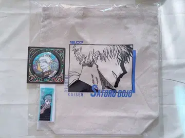 주술회전 고죠 사토루 생일 토트백 캔뱃지 키링