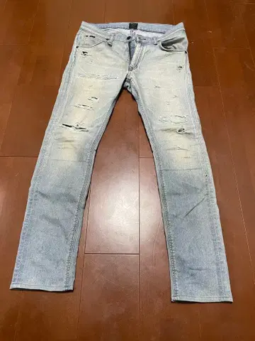 Lee + 나노 유니버스 스키니 데님 데미지 가공