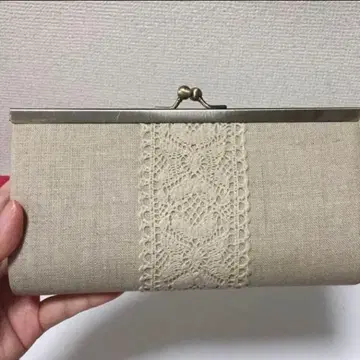 [한정판] 교토 아야노코지 가마구치 장지갑 복각형 바닥 있음 린넨