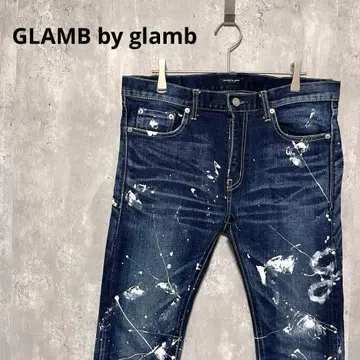 GLAMB by glamb 마이파스 hiro 착용 페인트 스키니 데님