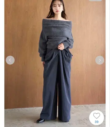 스나이델 하이웨스트 드레이프 팬츠