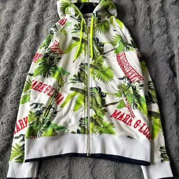 MARK&LONA 집업 후드티 큐빅 스컬 보타니컬 L