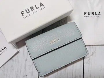 새상품 FURLA 한정 컬러 바빌론 3단 폴더형 지갑 미니 민트&베이지
