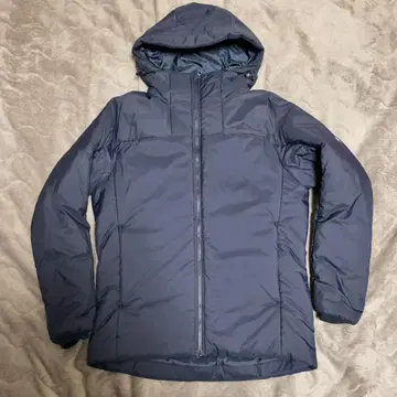 유니클로 라이트 웜 패디드 후드티 M 네이비 로저 페데러