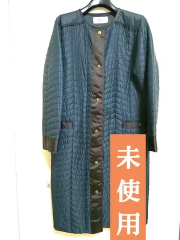 퀼팅 다운 롱 코트