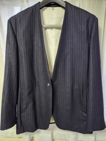 MB 하이엔드 비슈 울 클래식 노카라 자켓