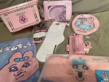 빤쮸토끼 헤어 터번 파우치 타월 루즈 삭스 보관 케이스 세트