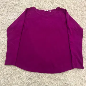 UNIQLO 캐시미어 100% 보라색 긴팔 스웨터 L 사이즈