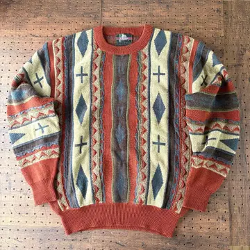 archive 빈티지 니트 스웨터 3D 디자인 남성용 L