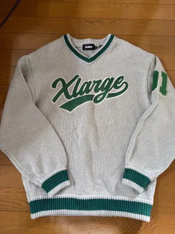 XLARGE 그레이 그린 스웨터 S
