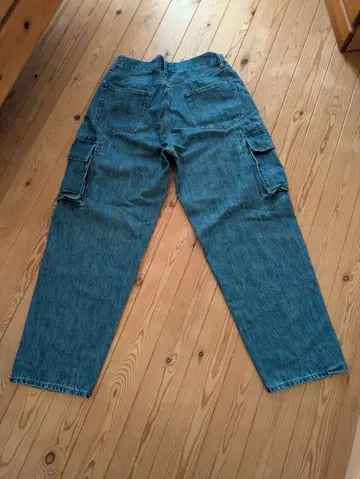 데님 블루 카고 팬츠