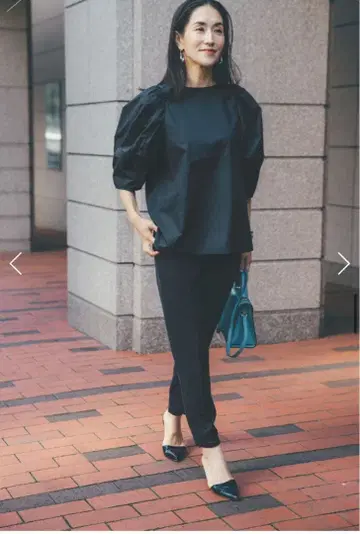 해시뉴앙스 카메 쿄코 미 실루엣 센터 프레스 팬츠