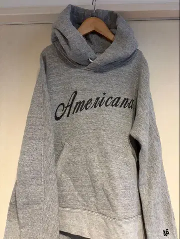 Americana 그레이 후드 부착 후드티 M 사이즈
