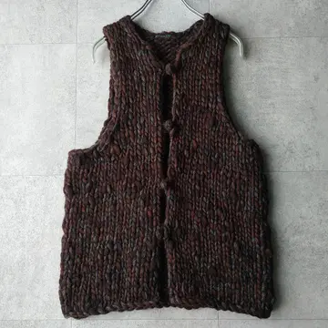 Badou-R 45R 슬라브얀 니트 베스트 2 다크 브라운 45rpm