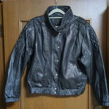 양가죽 자켓 뜨개질 디자인 빈티지 블랙 블랙