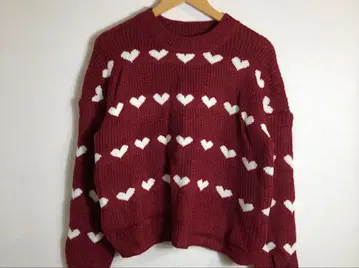 노브랜드 니트 스웨터 버건디 새상품급