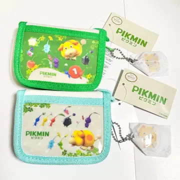 피크민 PIKMIN RF 지갑 키즈 스트랩 포함 그린 민트