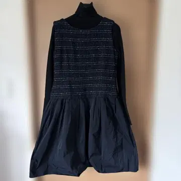 슬리브리스 트위드풍 원피스 미사용