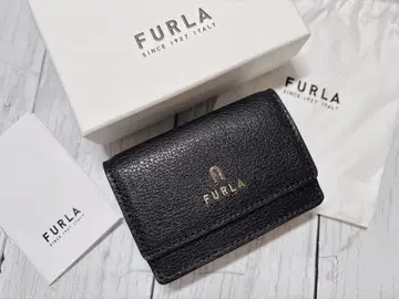 새상품 FURLA 한정 컬러 바빌론 3단 폴더형 지갑 블랙