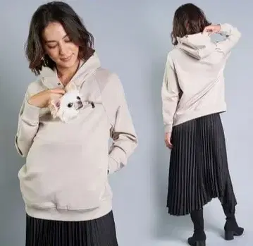 허그스타일 베이직 허그퍼 베이지 L 사이즈 강아지용 슬링