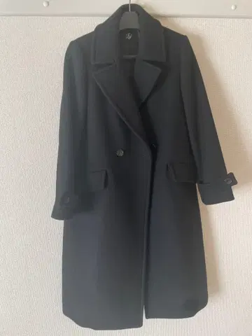 프레임워크 블랙 롱 울 코트