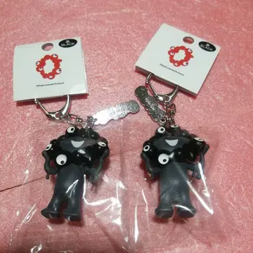 2개 세트 검은색 미야쿠미야쿠 PVC 입체 키링 키체인 새상품