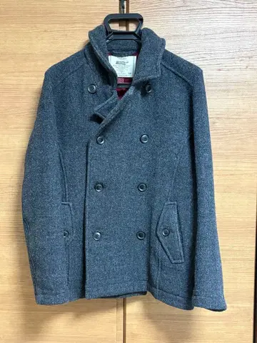 다크 그레이 울 혼방 피 코트