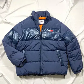 [새상품급] tommy jeans 블록 패딩 자켓 L 사이즈 네이비