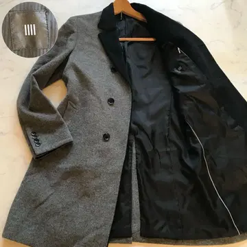 사용 횟수 적은 정장 셀렉트 캐시미어 체스터 코트 롱 기장 바이컬러