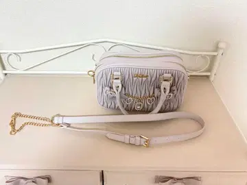 LIZLISA 퀼팅 리본 참 미니백