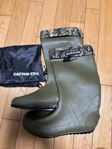 미사용품 캡틴스태그, CAPTAIN STAG 장화, 올리브 L 사이즈
