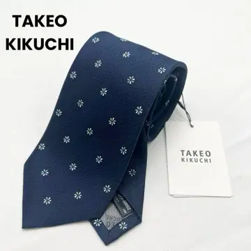 [미사용 새상품 (164)] 다케오 키쿠치 넥타이 플라워 코몬 도트 무늬