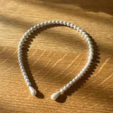 샤포 도 ] 화이트 펄 헤어밴드