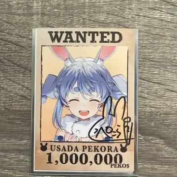 우사다 페코라 친필 사인 폴라로이드풍