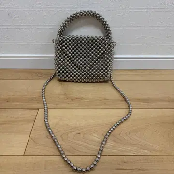 빔즈 비즈 디자인 실버 숄더백