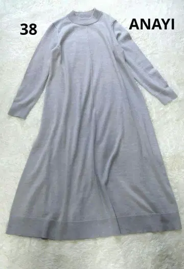 ANAYI 아나이 그레이 울 100 롱 원피스 38