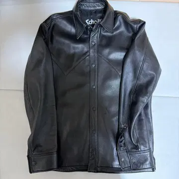SCHOTT 램 가죽 웨스턴 셔츠 자켓 양가죽 로고 안감 부착