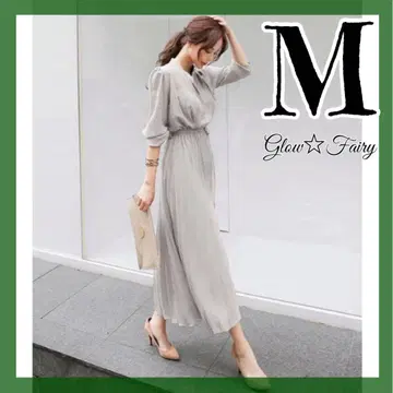 [ 주말 세일 ] 엘레강트한 긴팔 셔츠 원피스 M 롱 기장 하이웨스트