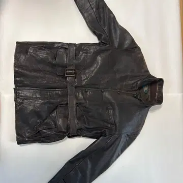 다크 브라운 가죽 자켓 벨트 포함