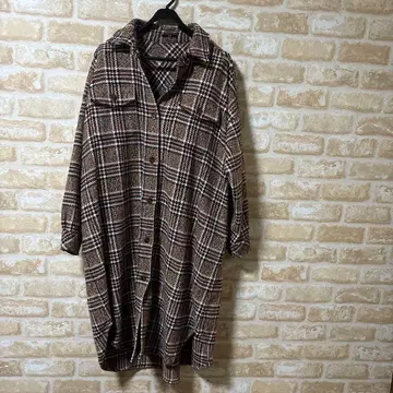 오즈모시스 loaf 체크 무늬 두꺼운 원단 긴팔