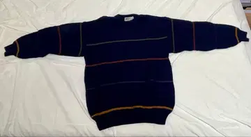 네이비 스트라이프 니트 스웨터