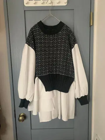 ayane 도킹 니트 블라우스 프릴 38