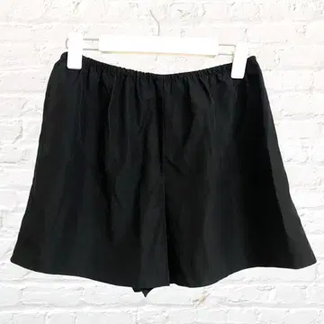 지유 이너 팬츠 숏 기장 허리밴딩 빅 루즈 무지 드레이프감