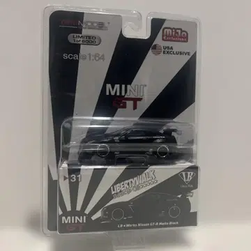 MINIGT 리버티 워크 닛산 GT-R 매트 블랙