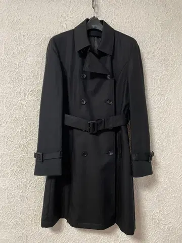 블랙 트렌치코트 벨트 포함 라이너 포함 LL